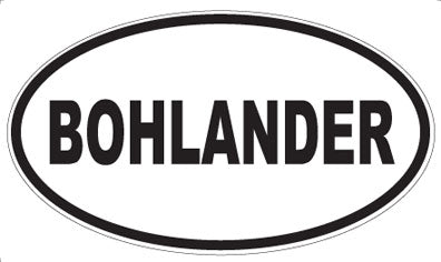 BOHLANDER - Oval Magnet