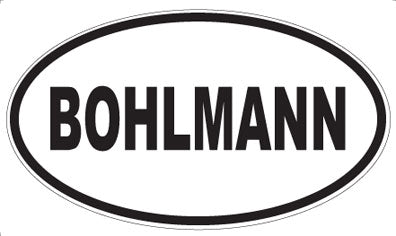 BOHLMANN - Oval Sticker