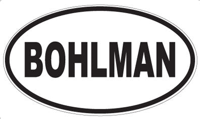 BOHLMAN - Oval Magnet