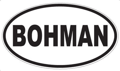 BOHMAN - Oval Sticker