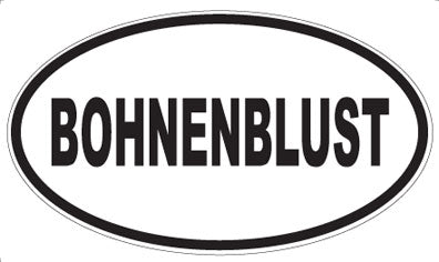 BOHNENBLUST - Oval Sticker