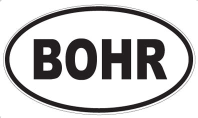 BOHR - Oval Sticker