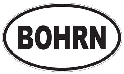 BOHRN - Oval Sticker