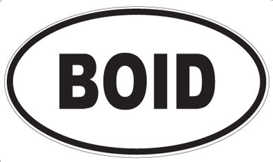 BOID - Oval Sticker