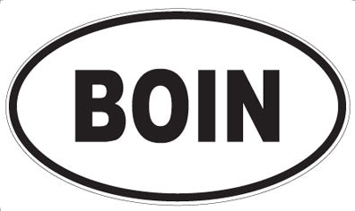 BOIN - Oval Sticker