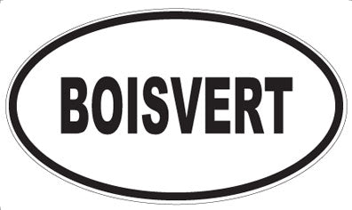 BOISVERT - Oval Sticker