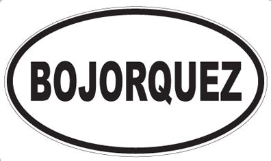 BOJORQUEZ - Oval Magnet