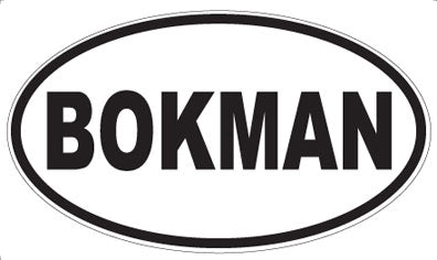 BOKMAN - Oval Magnet