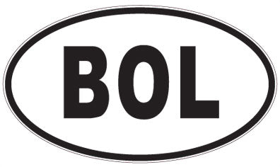 BOL - 3 Letter Initials Oval Sticker