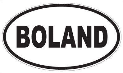 BOLAND - Oval Sticker