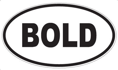 BOLD - Oval Sticker