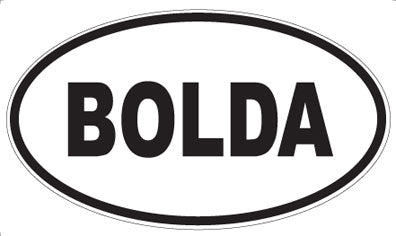 BOLDA - Oval Sticker