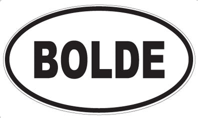 BOLDE - Oval Sticker