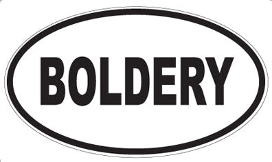 BOLDERY - Oval Magnet