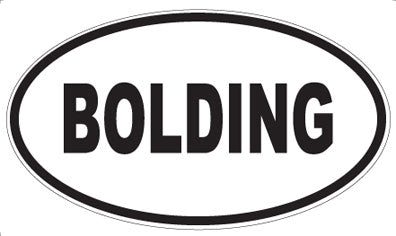 BOLDING - Oval Magnet