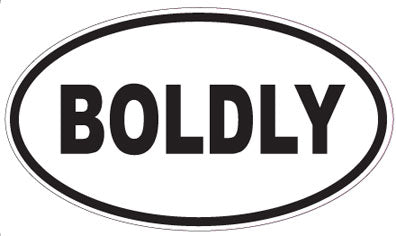 BOLDLY - Oval Sticker