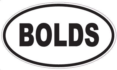 BOLDS - Oval Magnet