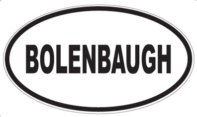 BOLENBAUGH - Oval Magnet