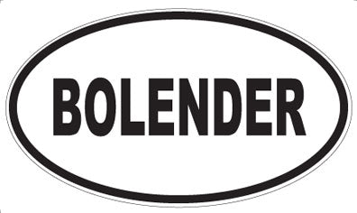 BOLENDER - Oval Sticker