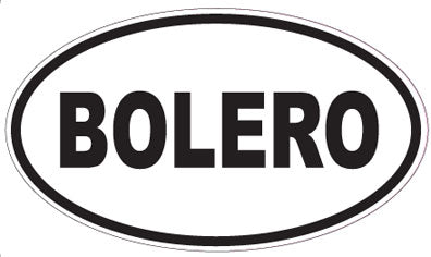 BOLERO - Oval Sticker