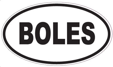 BOLES - Oval Sticker