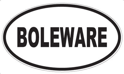 BOLEWARE - Oval Sticker