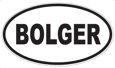 BOLGER - Oval Magnet