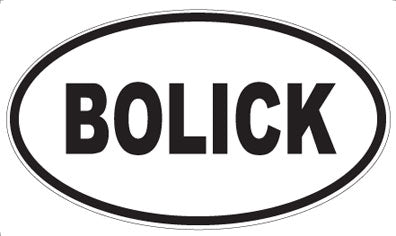 BOLICK - Oval Magnet