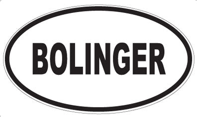 BOLINGER - Oval Magnet