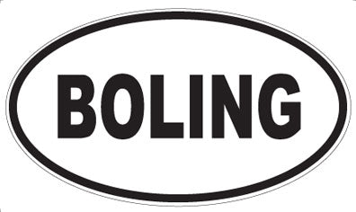 BOLING - Oval Magnet