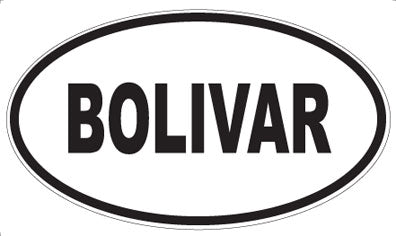 BOLIVAR - Oval Magnet