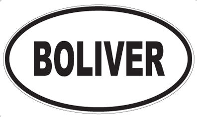 BOLIVER - Oval Sticker