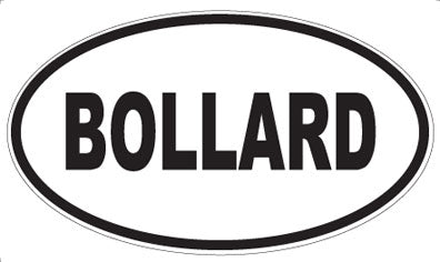 BOLLARD - Oval Sticker