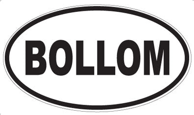 BOLLOM - Oval Sticker