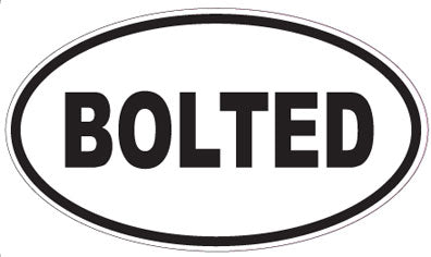 BOLTED - Oval Sticker
