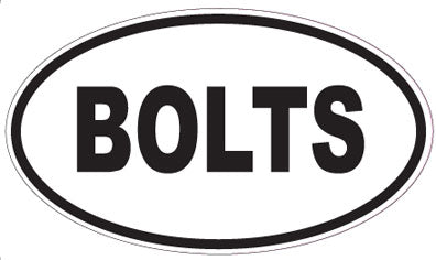 BOLTS - Oval Sticker