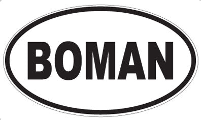 BOMAN - Oval Sticker