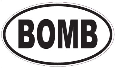 BOMB - Oval Sticker
