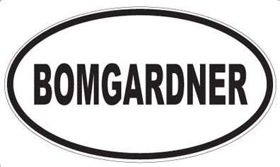 BOMGARDNER - Oval Sticker