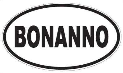 BONANNO - Oval Sticker