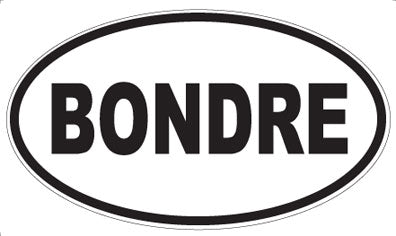 BONDRE - Oval Sticker