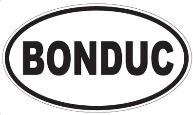 BONDUC - Oval Sticker