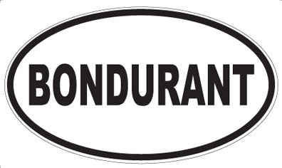 BONDURANT - Oval Magnet