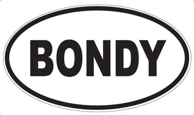 BONDY - Oval Sticker