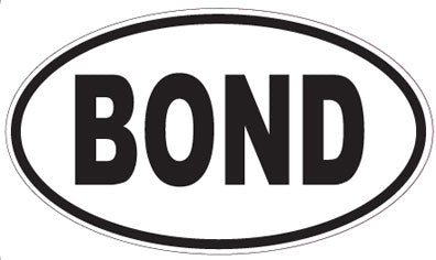 BOND - Oval Sticker