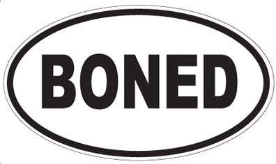 BONED - Oval Magnet