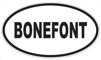 BONEFONT - Oval Sticker