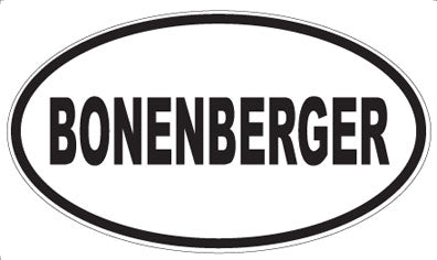 BONENBERGER - Oval Sticker