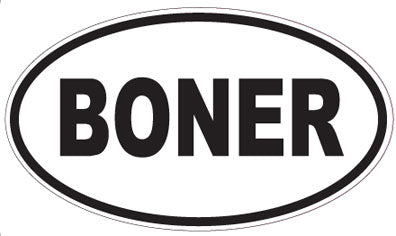 BONER - Oval Magnet
