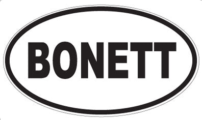 BONETT - Oval Sticker